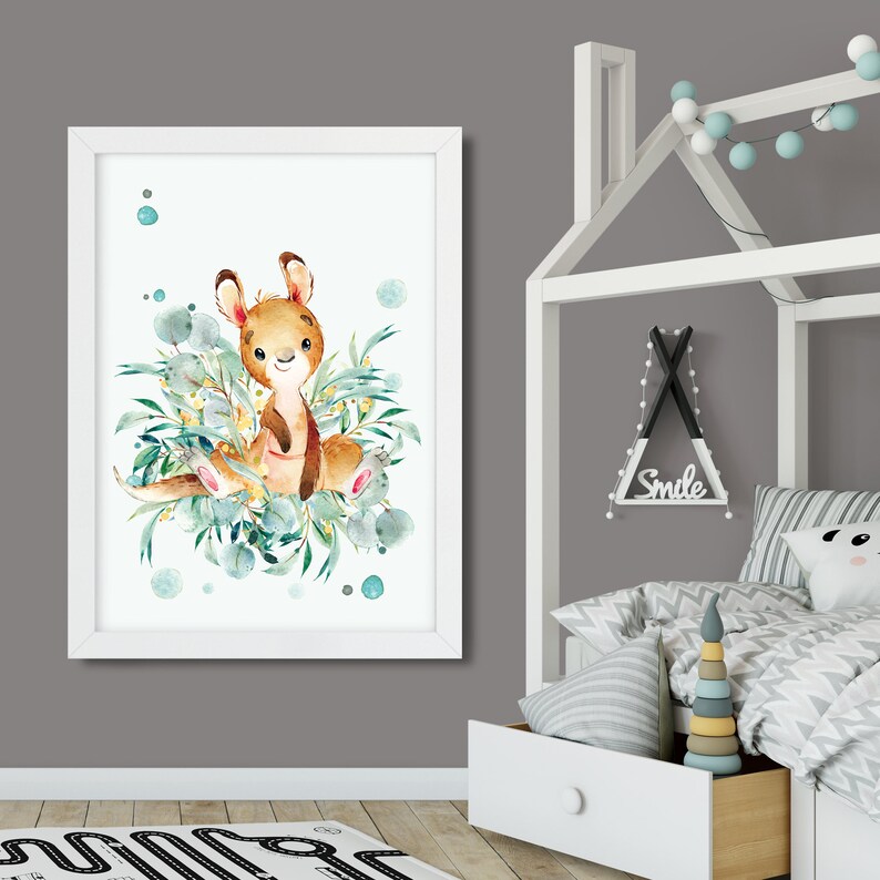 Baby Kangaroo Printable Australian Nursery Decor Printable Etsy Australia