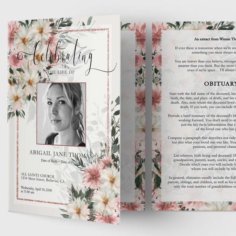 Funeral Program Template, Funeral Poems, Funeral Programs, Funeral