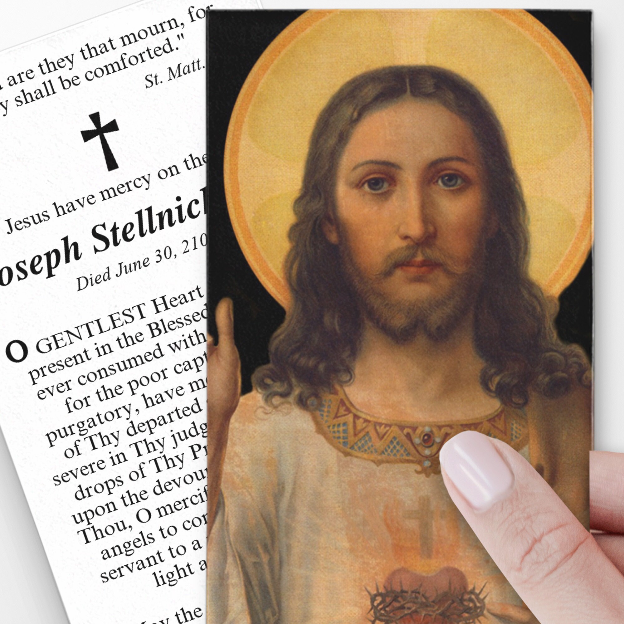 Prayer Cards, Memorial Prayer Cards, Catholic Prayer Cards