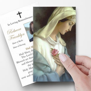 Biglietti di preghiera, Biglietti di preghiera commemorativi, Biglietti di preghiera cattolici, Biglietti di preghiera personalizzati per funerali, Biglietti di preghiera cattolici, Biglietti funebri, P7