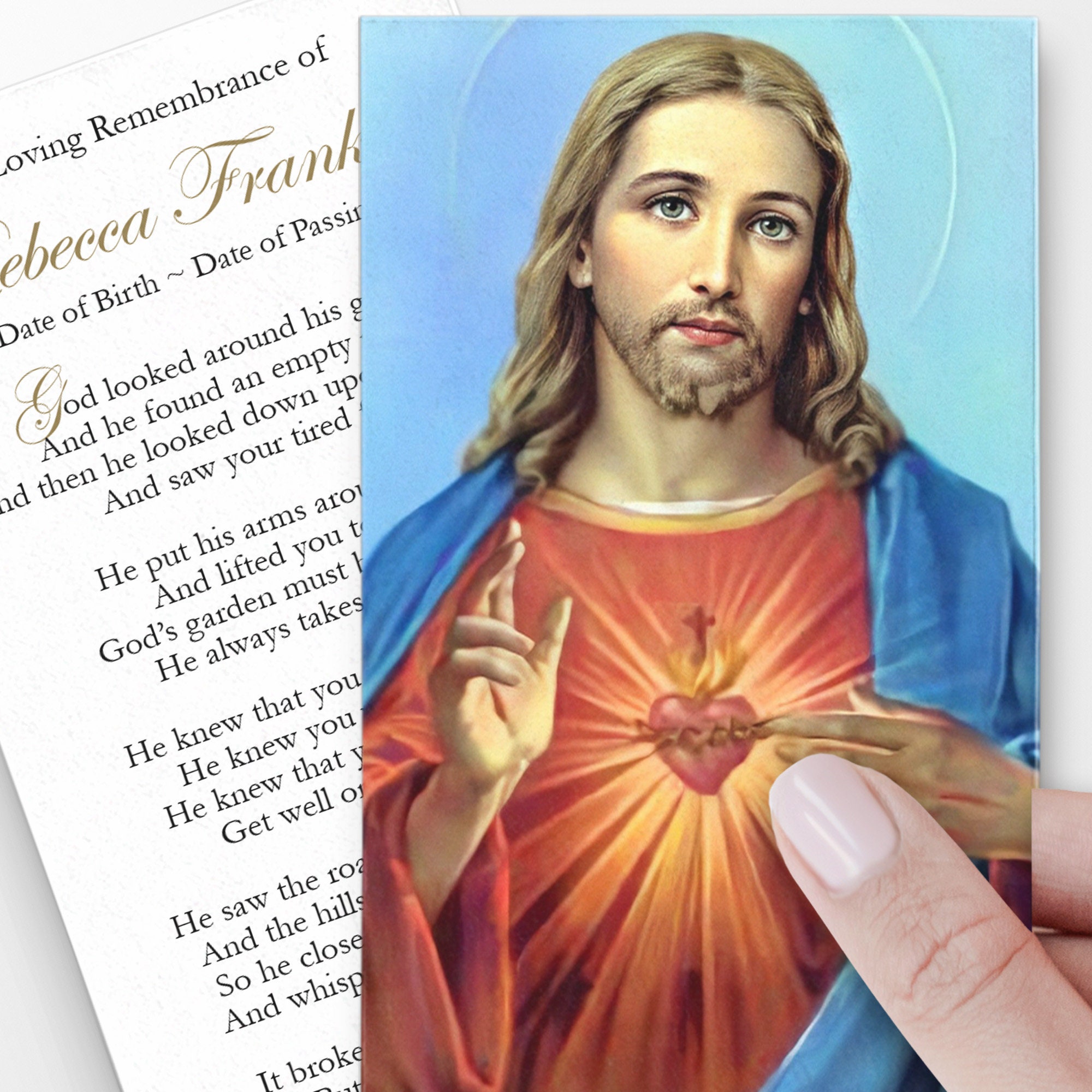 Prayer Cards Memorial Prayer Cards Catholic Prayer Cards 