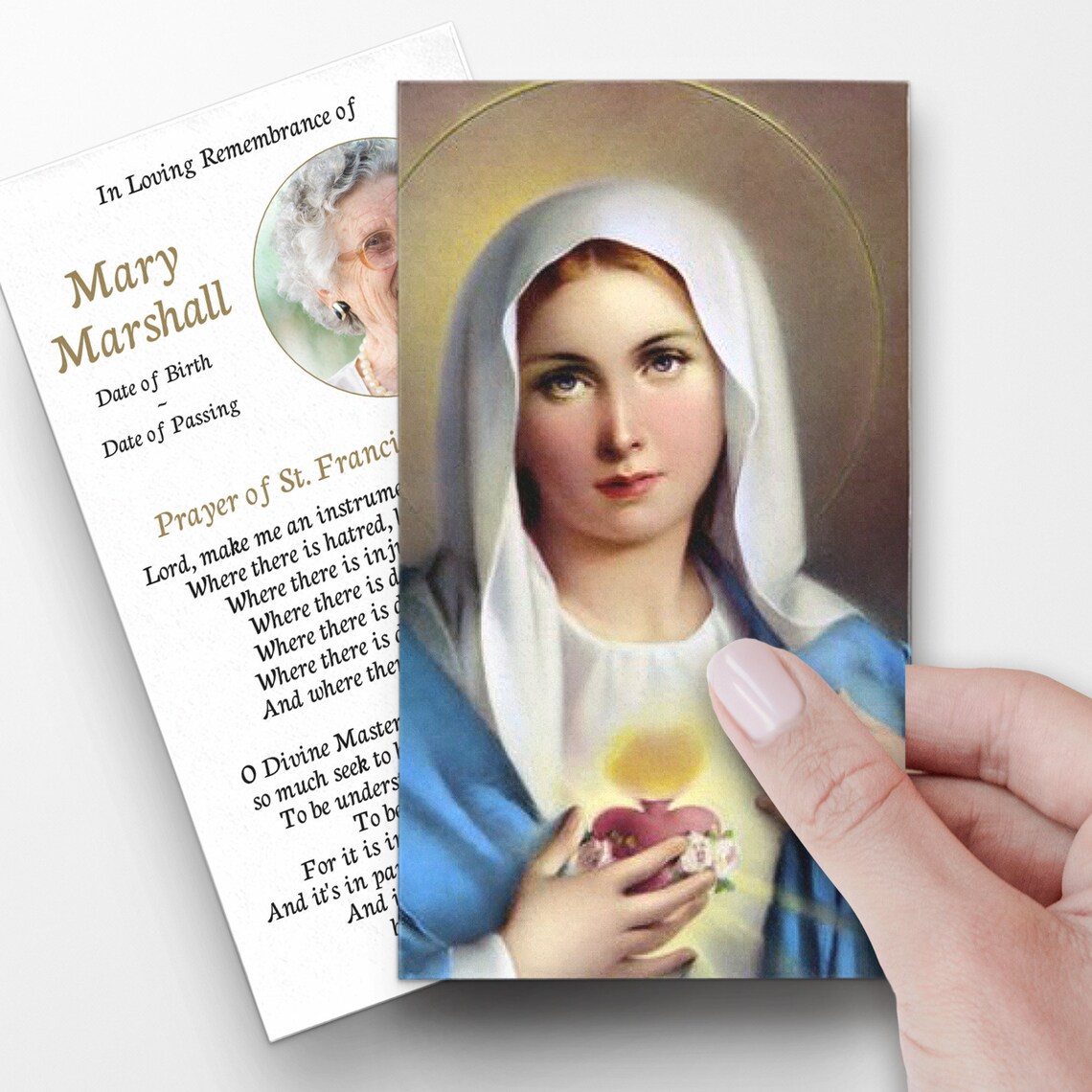 Prayer Cards, Memorial Prayer Cards, Catholic Prayer Cards