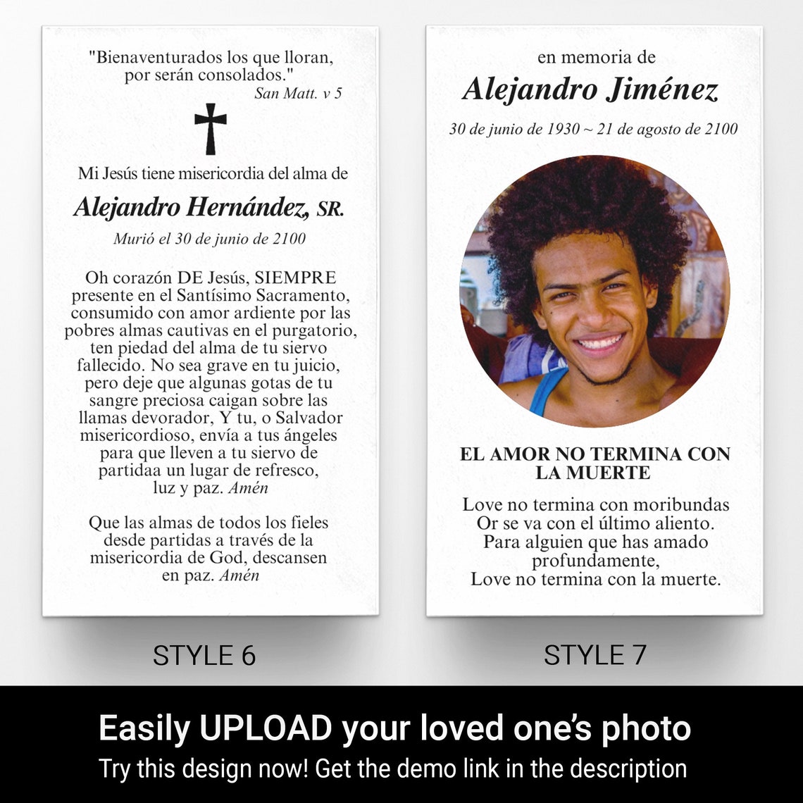 Prayer Cards, St Jude, Spanish Catholic Funeral Prayer Cards, Prayer Card Template, Custom