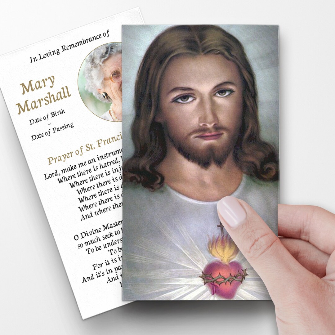 Prayer Cards, Memorial Prayer Cards, Catholic Prayer Cards, Personalized Prayer Cards for