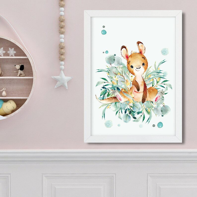 Baby Kangaroo Printable Australian Nursery Decor Printable Etsy Australia