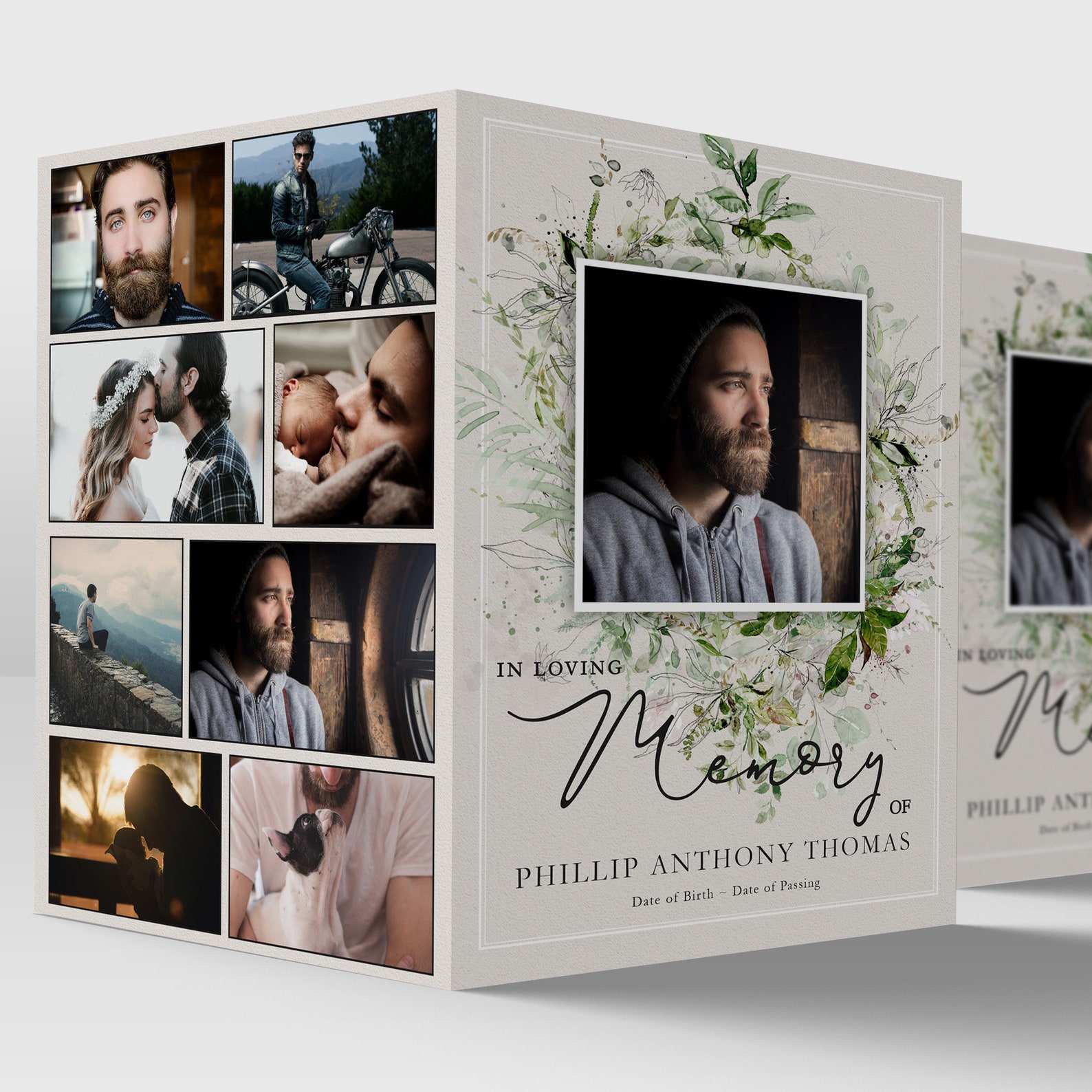 Funeral Program Template Funeral Poems Funeral Programs | Etsy