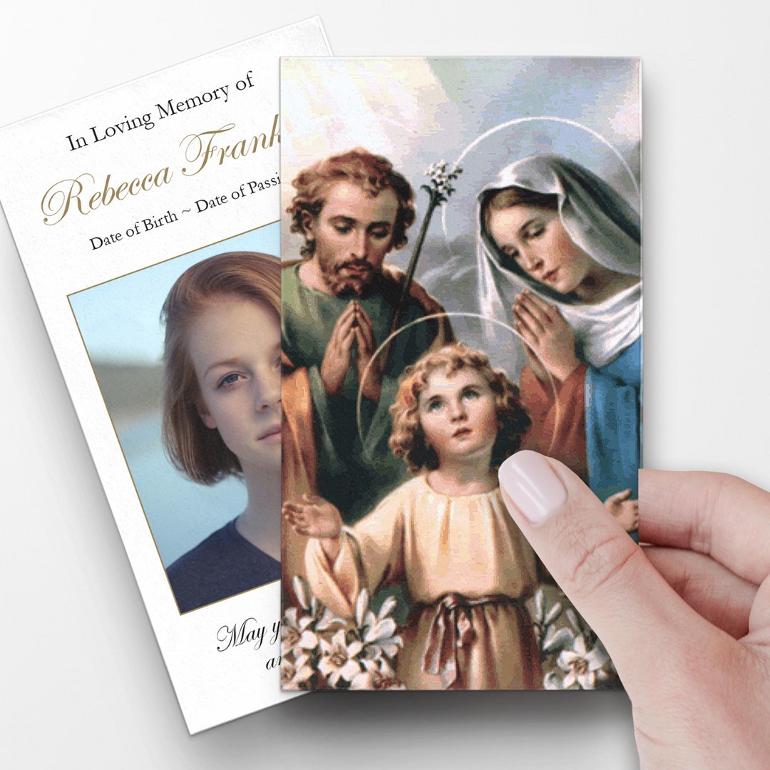 Prayer Cards, Memorial Prayer Cards, Catholic Prayer Cards, Prayer Cards for Funeral, Prayer