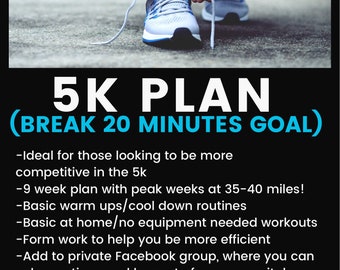 5k PLAN Break 20 Minutes Goal