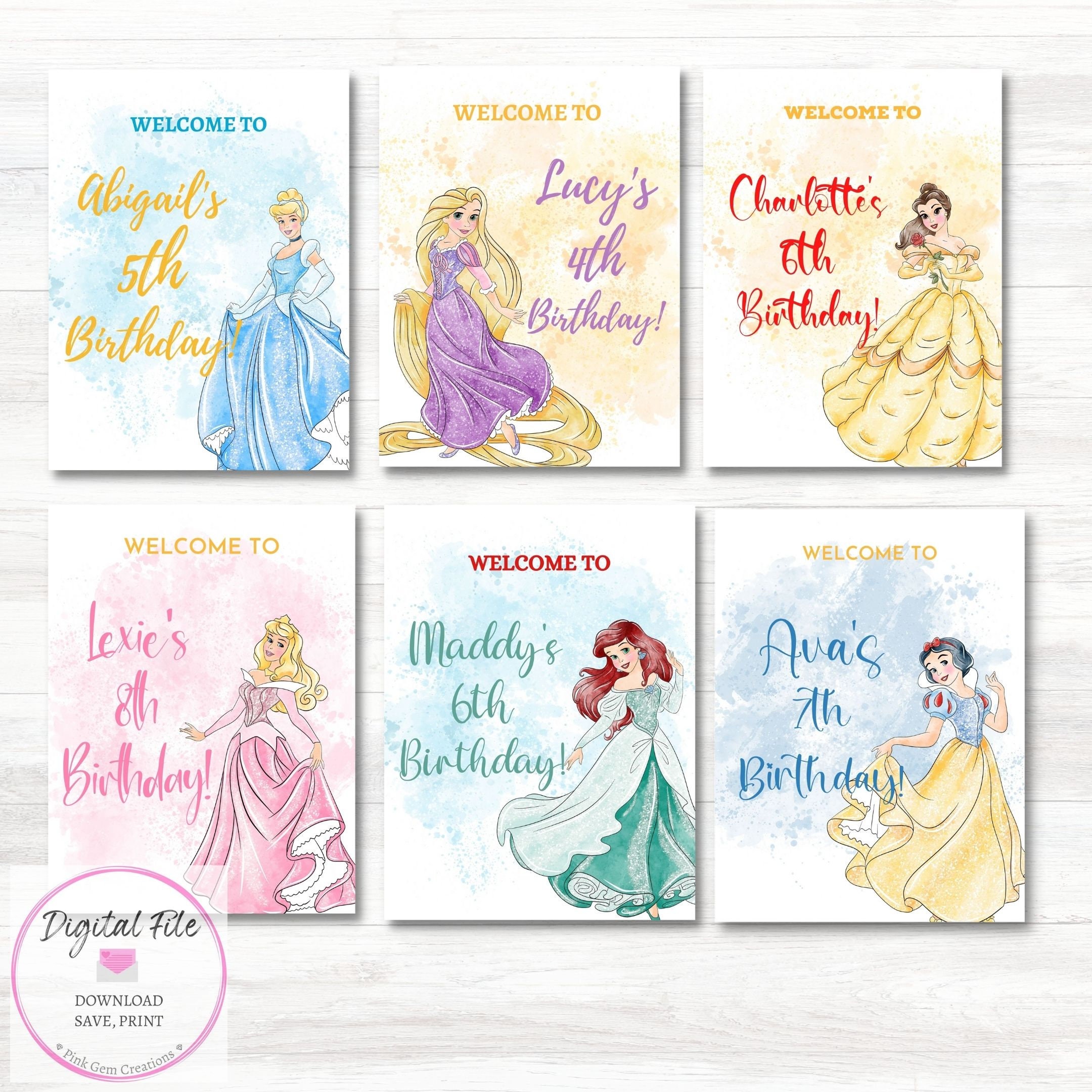 Princess Birthday Signs