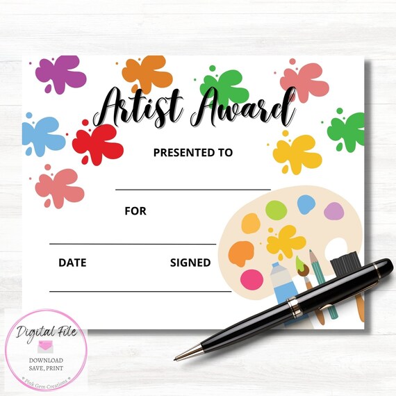 Printable Awards Certificate Digital Download Printable - Etsy