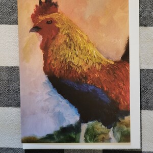 Pretty Boy, Hen, Rooster, Chicken, Greeting Card, Blank Card, All Occasion, friendship, support