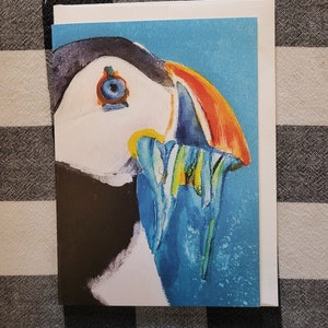 Maine Puffin Greeting Card: Blank Note Card