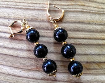 Zwarte Onyx Hanger Earings