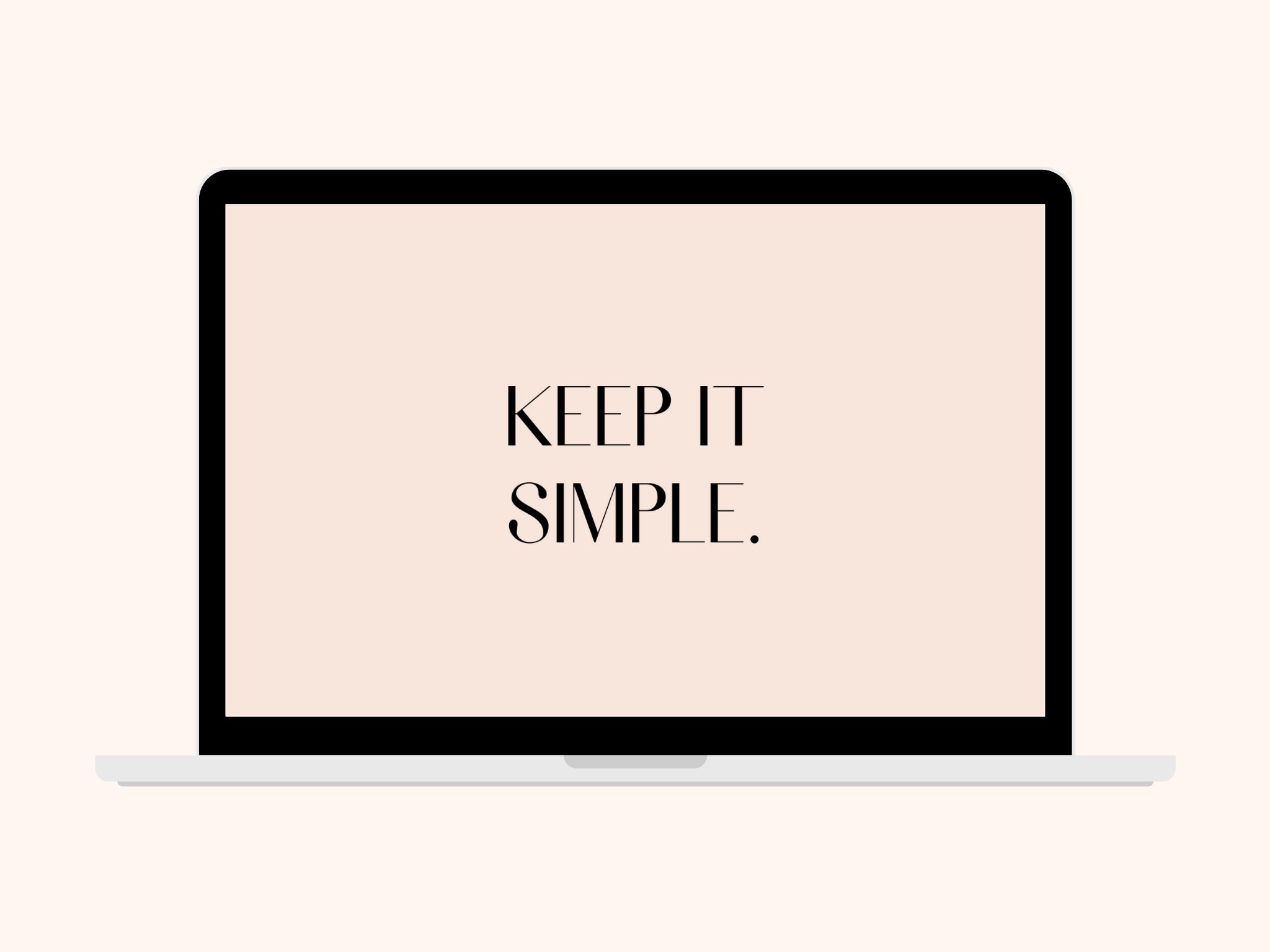 Keep It Simple Minimal Desktop Wallpaper Quotes | Etsy