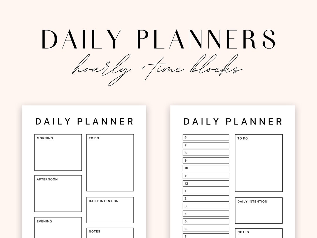 Minimal Daily Planner Pack / Printable Planners / Daily Printable ...