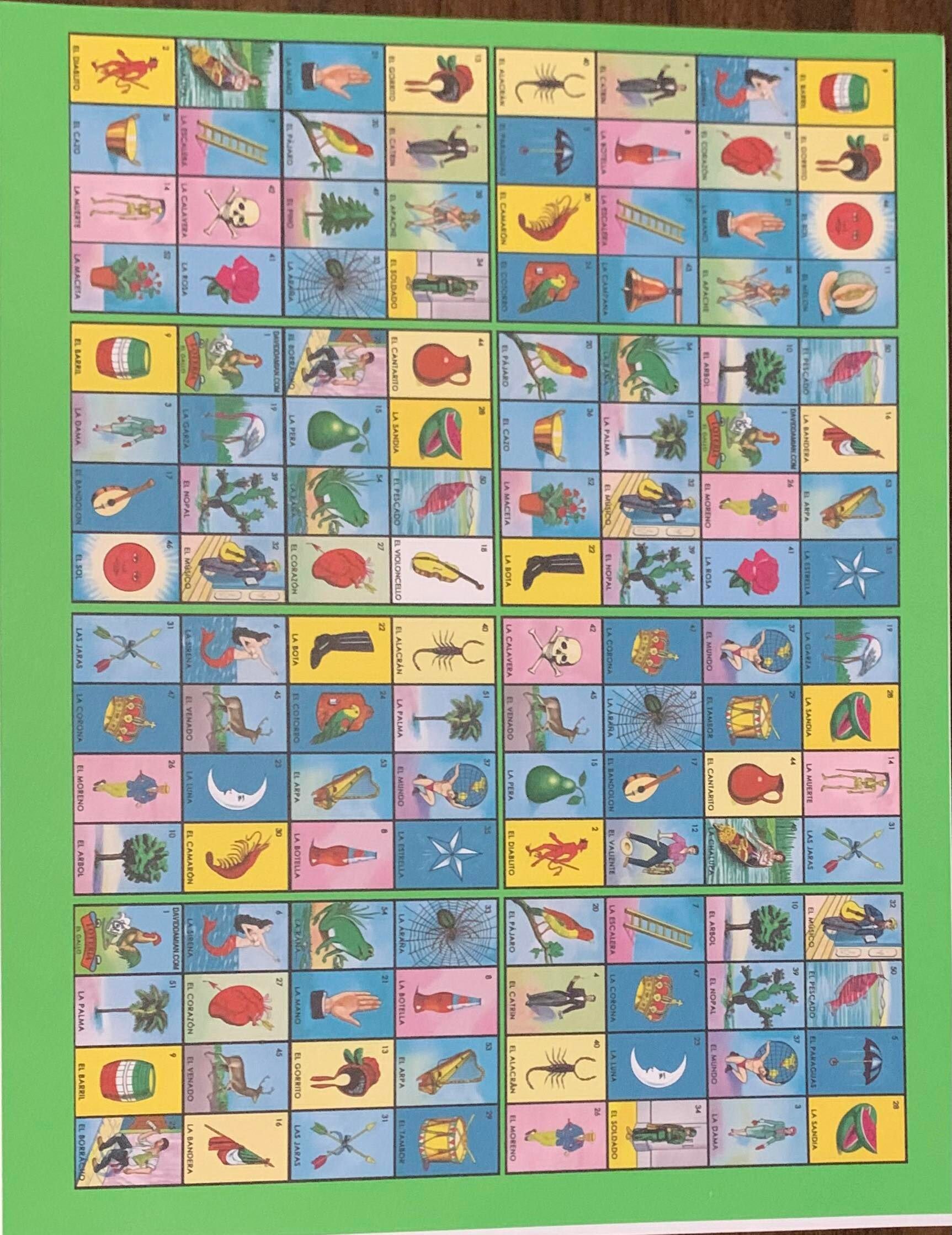2023-high Quality, Printable Loteria Game Board Generator, Tablas ...