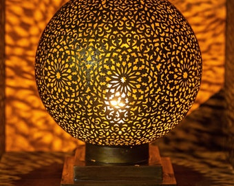 Moroccan Table Lamp, Abat-Jour, Standing Lamp, Bedside Lamp, Openwork Lamp, Free Shipping, Copper Lamp, Lighting