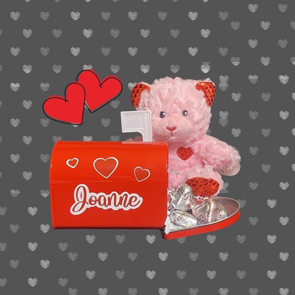 Personalized Valentine Mailbox, Custom Tin Mailbox, Love, Valentine's Day, Kids Valentine's Day, Child, Custom Mail box, Birthday Party