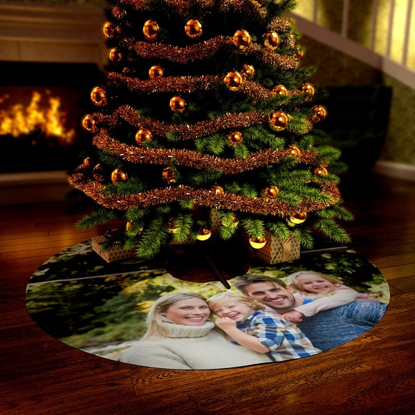 Custom Picture Tree Skirt | Photo for Christmas Decor