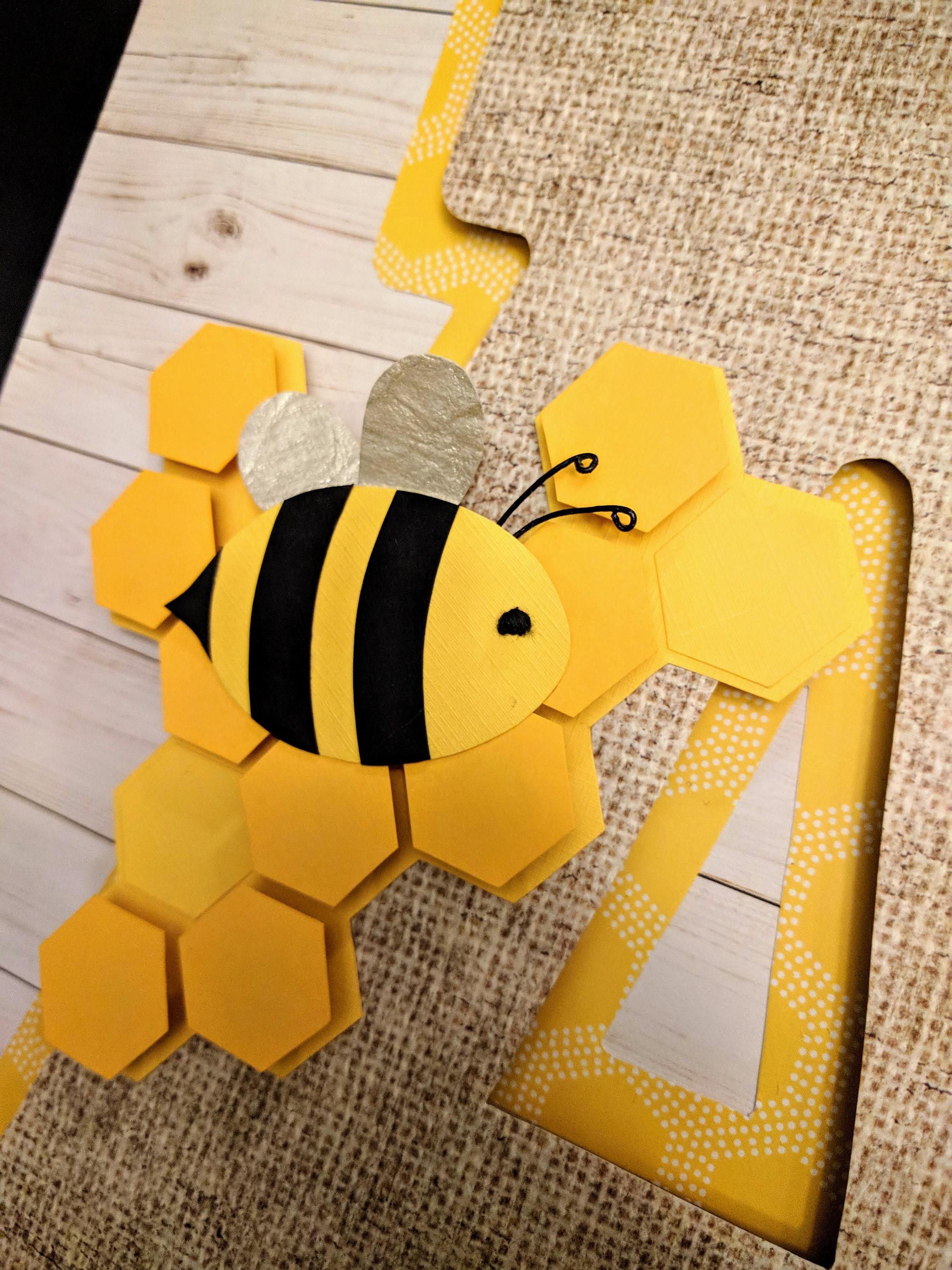 Bee Letter Racks Bee Letter Decorframed Letterhoney Bee Nurserymonogram - Etsy