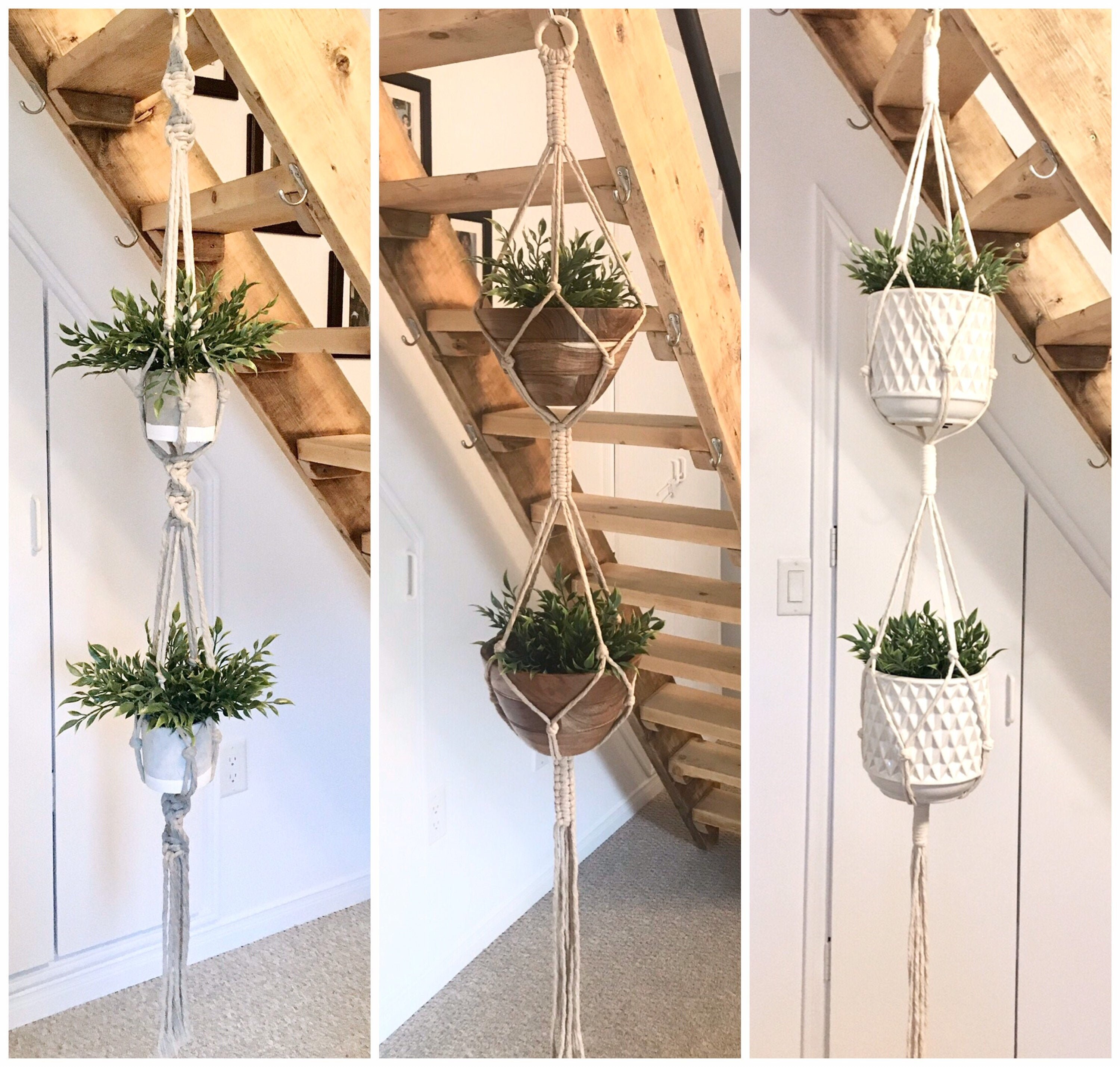 Macrame Art & Collectibles macrame PLANT HANGER MACRAME home decor