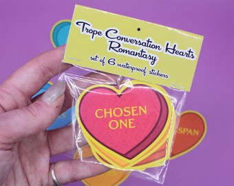 Paquete de pegatinas de corazones con temática romántica