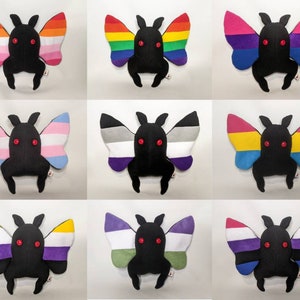 Pride Flag Mothman CUTE CRYPTID PLUSHIE