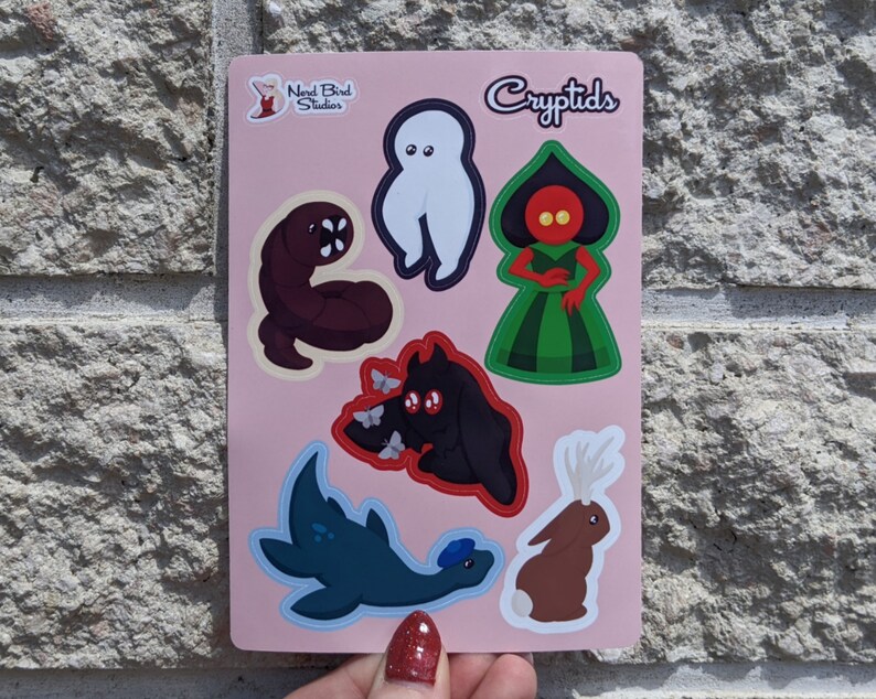 Mixed Cryptids STICKER SHEETS - Etsy