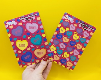 Hojas de pegatinas de corazones de conversación sobre tropos de romance de monstruos