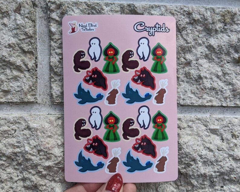 Mixed Cryptids STICKER SHEETS - Etsy