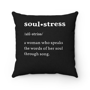 Music, Throw Pillow, Home Decor, Black, Decorative Pillow, Housewarming Holiday Gift for Her Songwriter Musician Singer