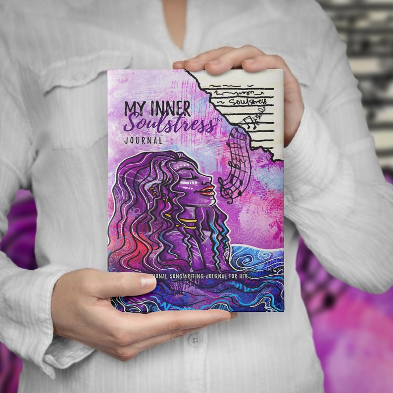 Hardcover, Journal, Mermaid, Purple, Soulstress, Inspirational, Music, Songwriting Journal, Lyrics, Notebook, Gift for Her Girls Women image 8