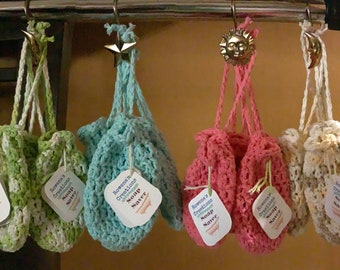 Crochet Soap Saver, Soap Saver Bag, Soap Saver Pouch, Soap Saver Exfoliating Scrub, Soap Bag for Shower, Soap Bag