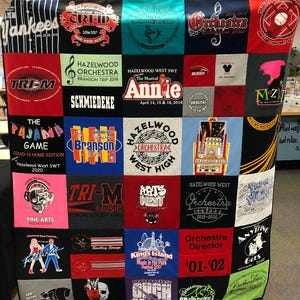 Edredom de camiseta personalizado, edredom de memória, cobertor de camiseta