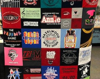 Custom T-Shirt Quilt, Memory Quilt, T shirt blanket