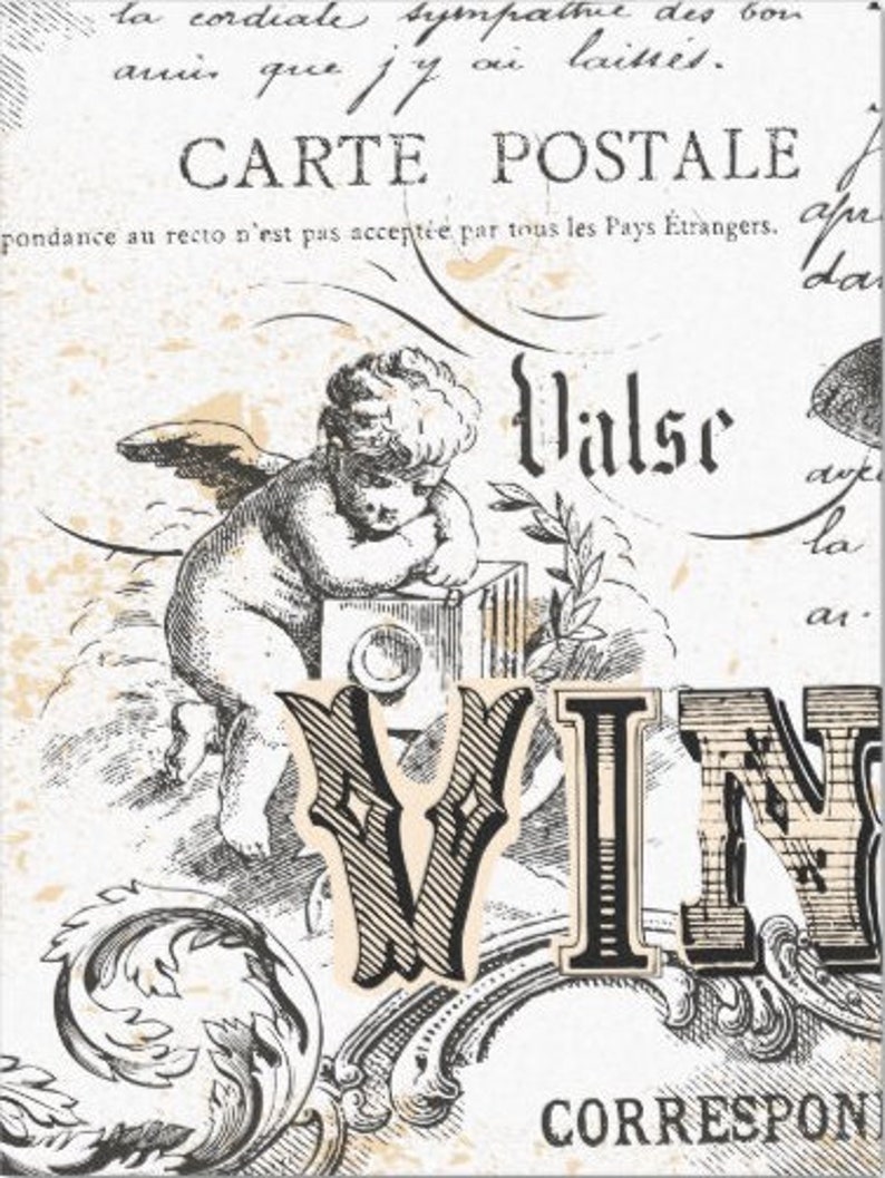 Large Decoupage Paper 20 X 30 Vintage With Etsy