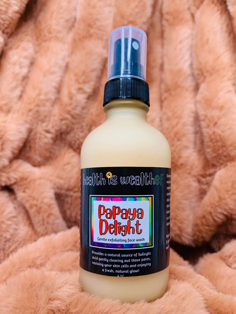 Organic Gentle Exfoliating Papaya Face Wash Etsy