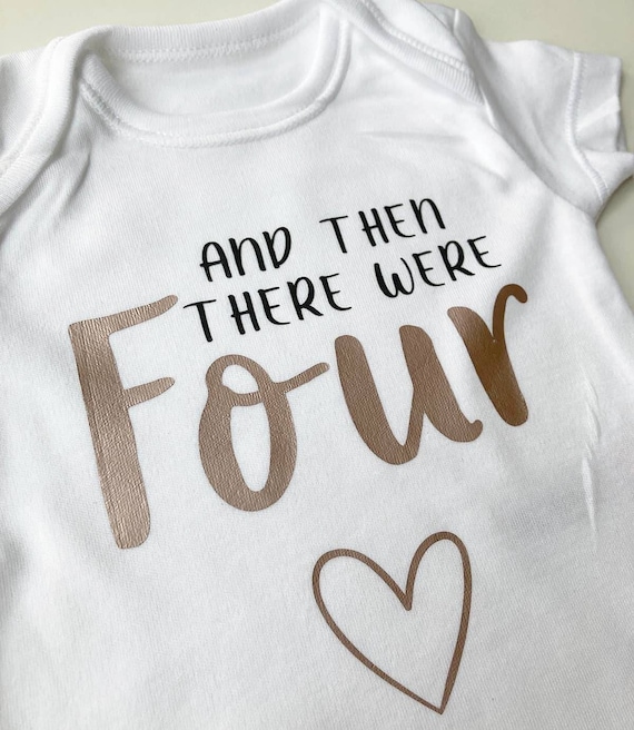 Then there were four pregnancy announcement baby vest