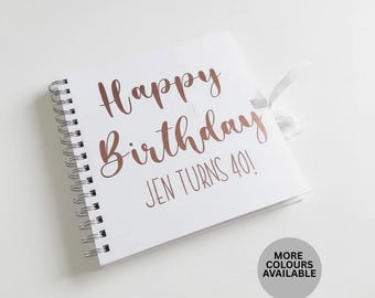 Personalised Birthday Scrapbook | Custom Memory Guest Book