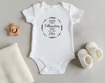 Personalised First Father's Day Baby Vest |Daddy and Me Keepsake | Newborn Gift | New Daddy Present | Baby Milestone Vest