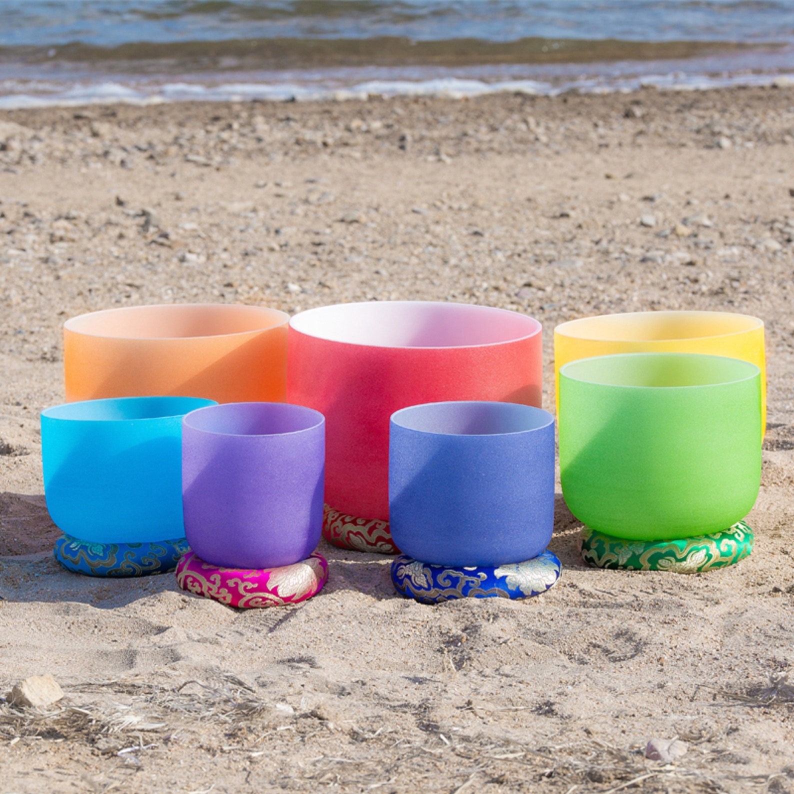 612 Inches Color Crystal Singing Bowl With Free Bag Etsy