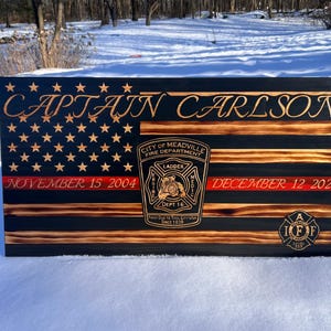 37&quot; x 19.5&quot; Customizable solid wood flag