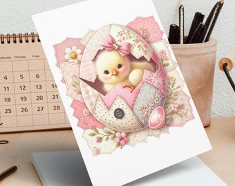 かわいいイースターのひよこと卵 12 枚の画像クリップアート バンドル 300 DPI 昇華 PNG、かわいいひよこのクリップアート、ピンクのイースターエッグ、春のクリップアート、デジタル