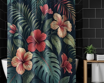 Tropical Hibiscus Floral Pattern: Seamless PNG Digital Paper (300 DPI)