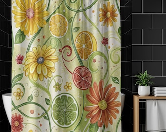 Citrus Floral Seamless Digital Paper, Summer Fruit Design (PNG)
