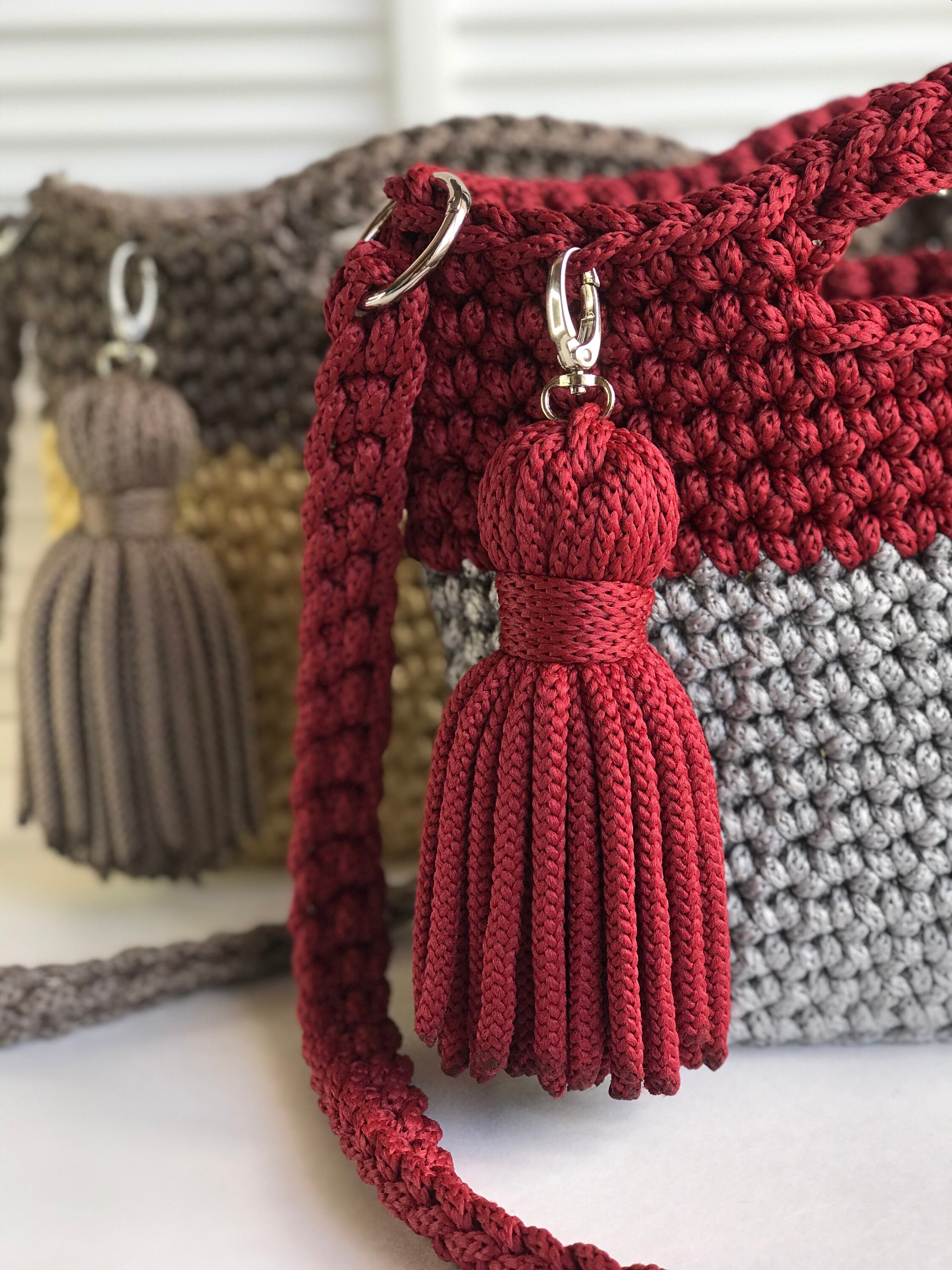 Cross body purse crochet patterns Crochet tote bag pattern Etsy