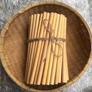 Personalized VIET Bamboo Straws - Eco-Friendly Reusable Straws/ Customized Laser Engraved Bamboo Straws