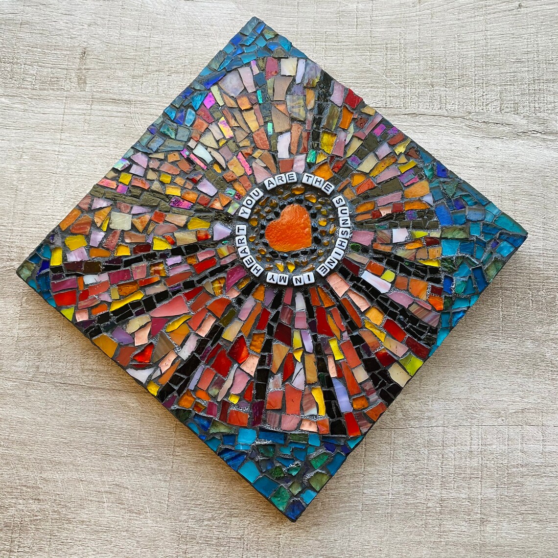 Wall Art Decor Mosaic Heart Quote Etsy