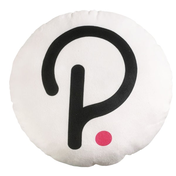 Polkadot Pillow - Round Stuffed Plush Crypto Pillow by BlockCraft DOT Plush Pillow
