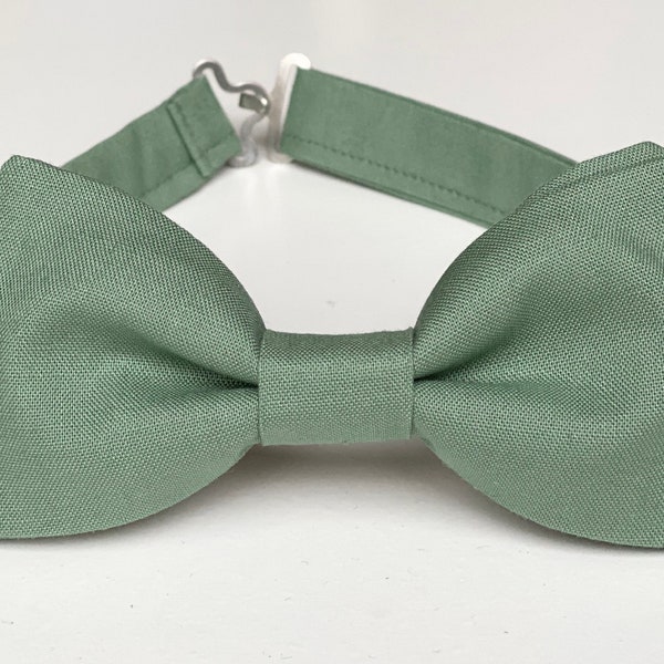 Fern Green Bow Tie For Men-Teen-Kids-Toddler-Baby Boy | Sage Green Bow Ties | Green Wedding Bow Tie | Grooms| Ring Bearer | Clip Bow Tie